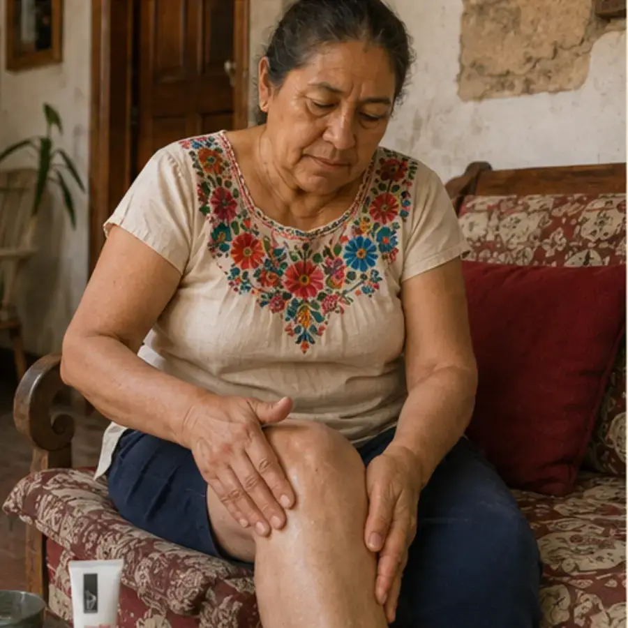 Aplicación de una capa fina de crema